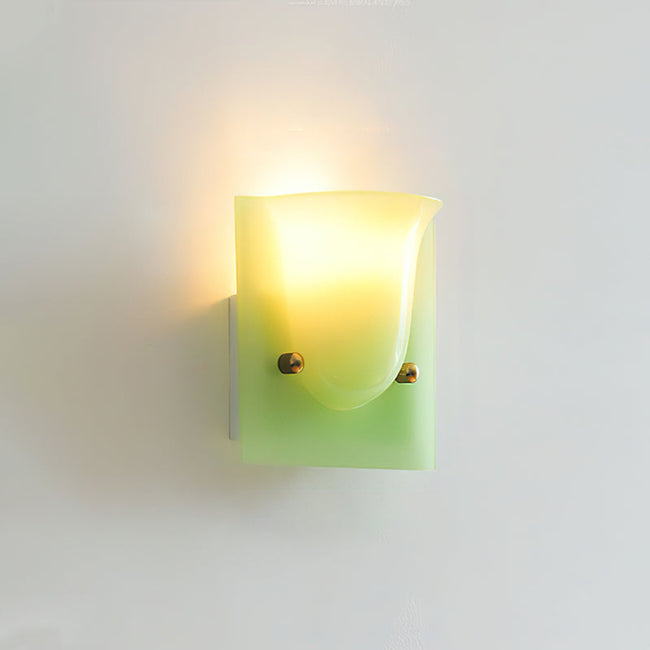Calvrane Resin Scoop Wall Sconce