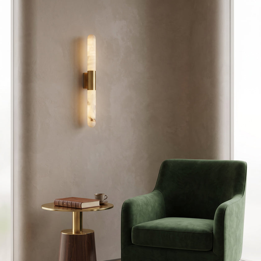 Calvrane Alabaster Bar Wall Sconce