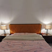 Tinted Glass & Metal Accent Table Lamp