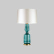 Tinted Glass & Metal Accent Table Lamp