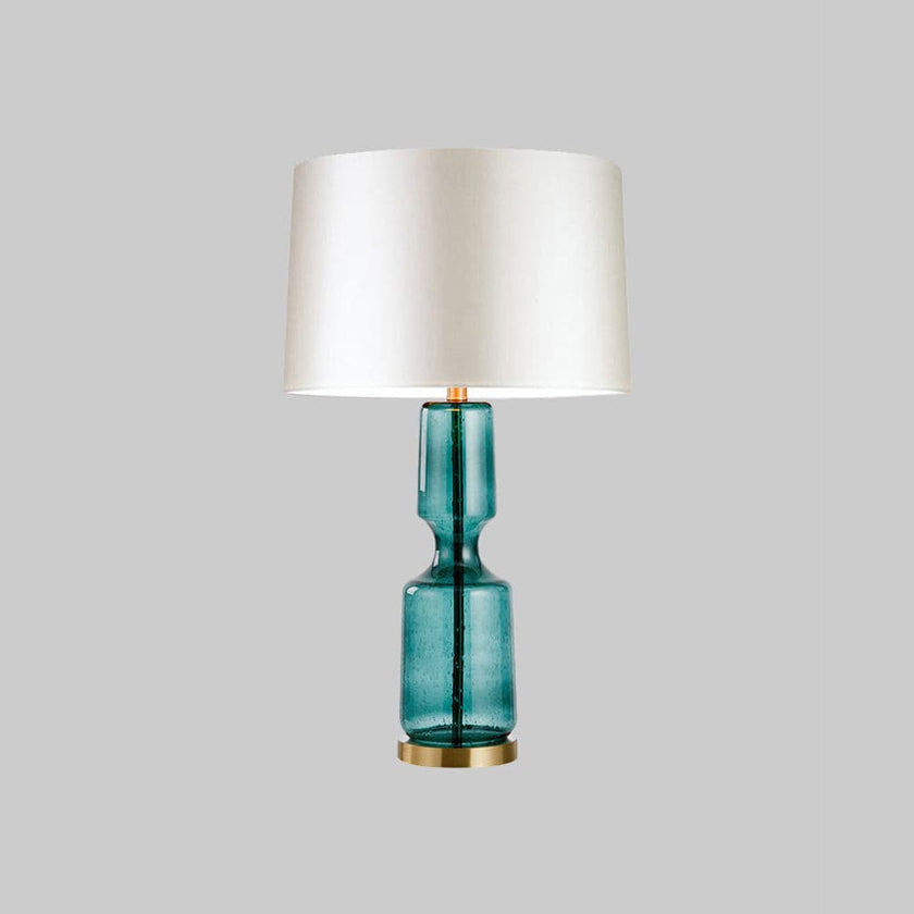 Tinted Glass & Metal Accent Table Lamp