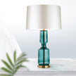 Tinted Glass & Metal Accent Table Lamp