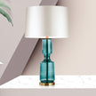 Tinted Glass & Metal Accent Table Lamp