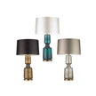 Tinted Glass & Metal Accent Table Lamp