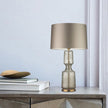 Tinted Glass & Metal Accent Table Lamp