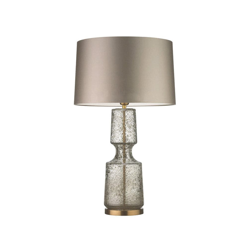 Tinted Glass & Metal Accent Table Lamp