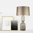 Tinted Glass & Metal Accent Table Lamp