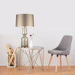 Tinted Glass & Metal Accent Table Lamp