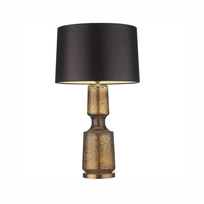 Tinted Glass & Metal Accent Table Lamp