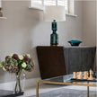 Tinted Glass & Metal Accent Table Lamp