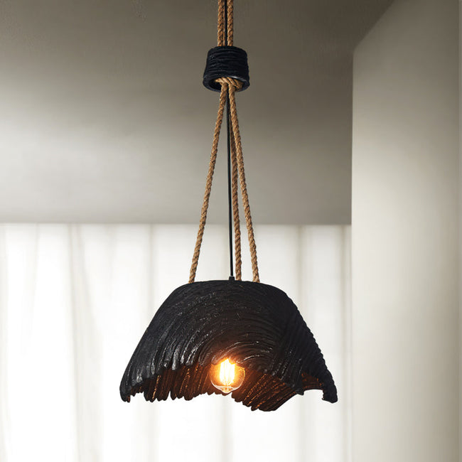 Calvrane Textured Resin Dome Pendant Light