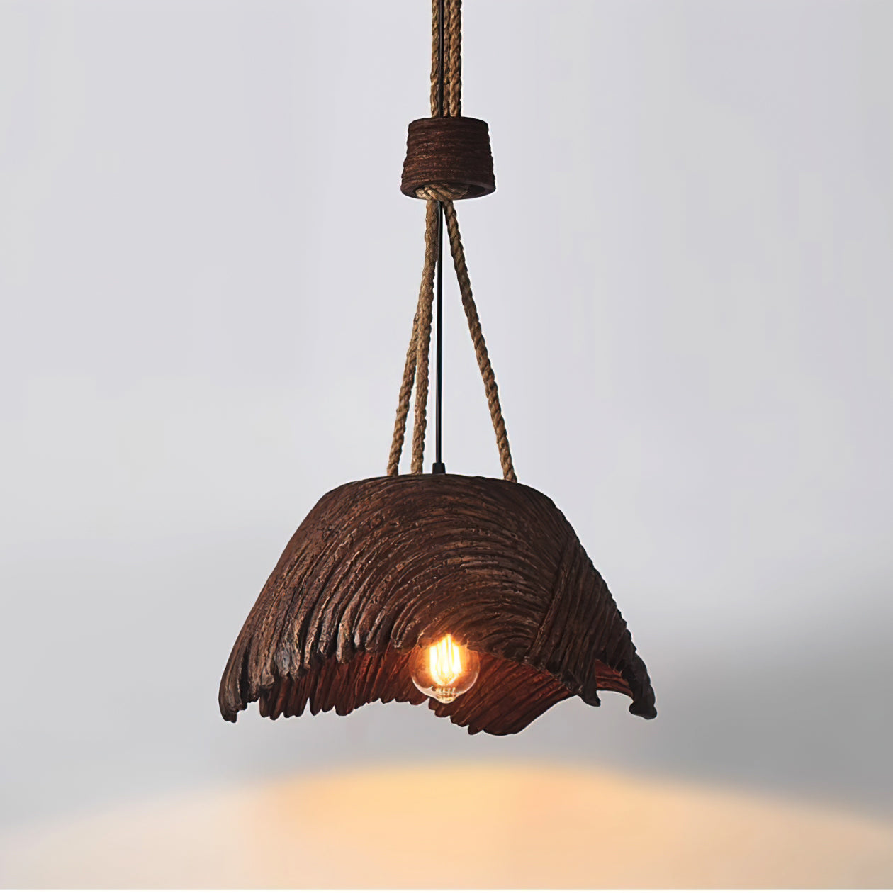 Calvrane Textured Resin Dome Pendant Light