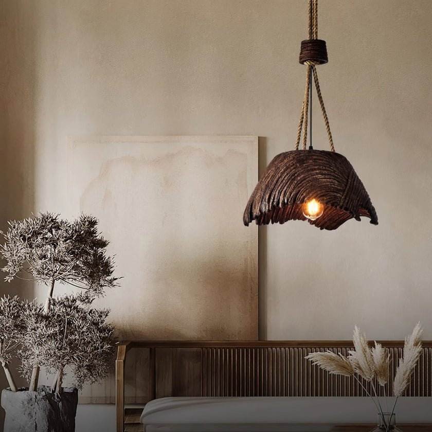 Calvrane Textured Resin Dome Pendant Light