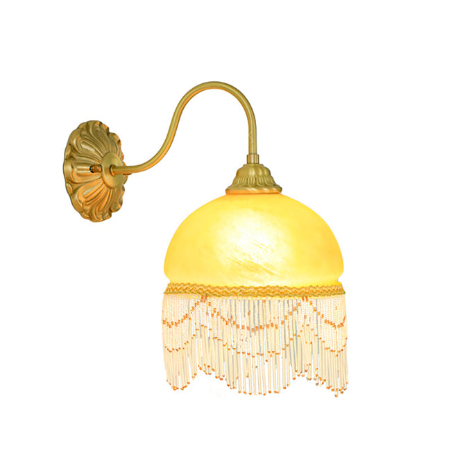 Calvrane Brass Glass Tassel Wall Lamp