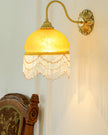 Calvrane Brass Glass Tassel Wall Lamp