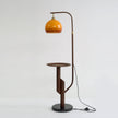 Calvrane Brass Arc Glass Globe Floor Lamp