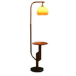Calvrane Brass Arc Glass Globe Floor Lamp