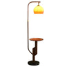 Calvrane Brass Arc Glass Globe Floor Lamp