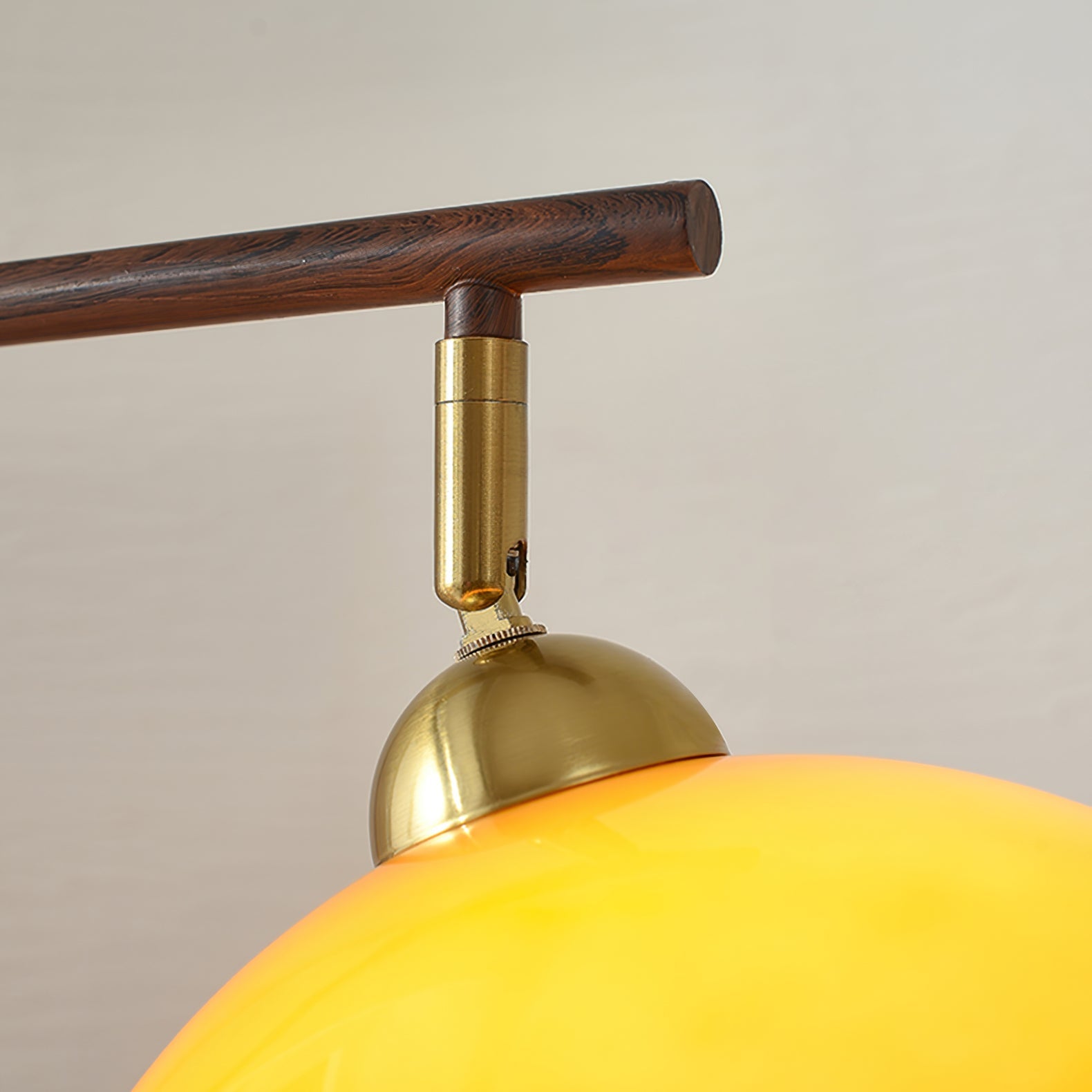 Calvrane Brass Arc Glass Globe Floor Lamp