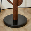 Calvrane Brass Arc Glass Globe Floor Lamp
