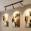 Wood Canopy Steel Track Ceiling Light