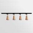 Wood Canopy Steel Track Ceiling Light