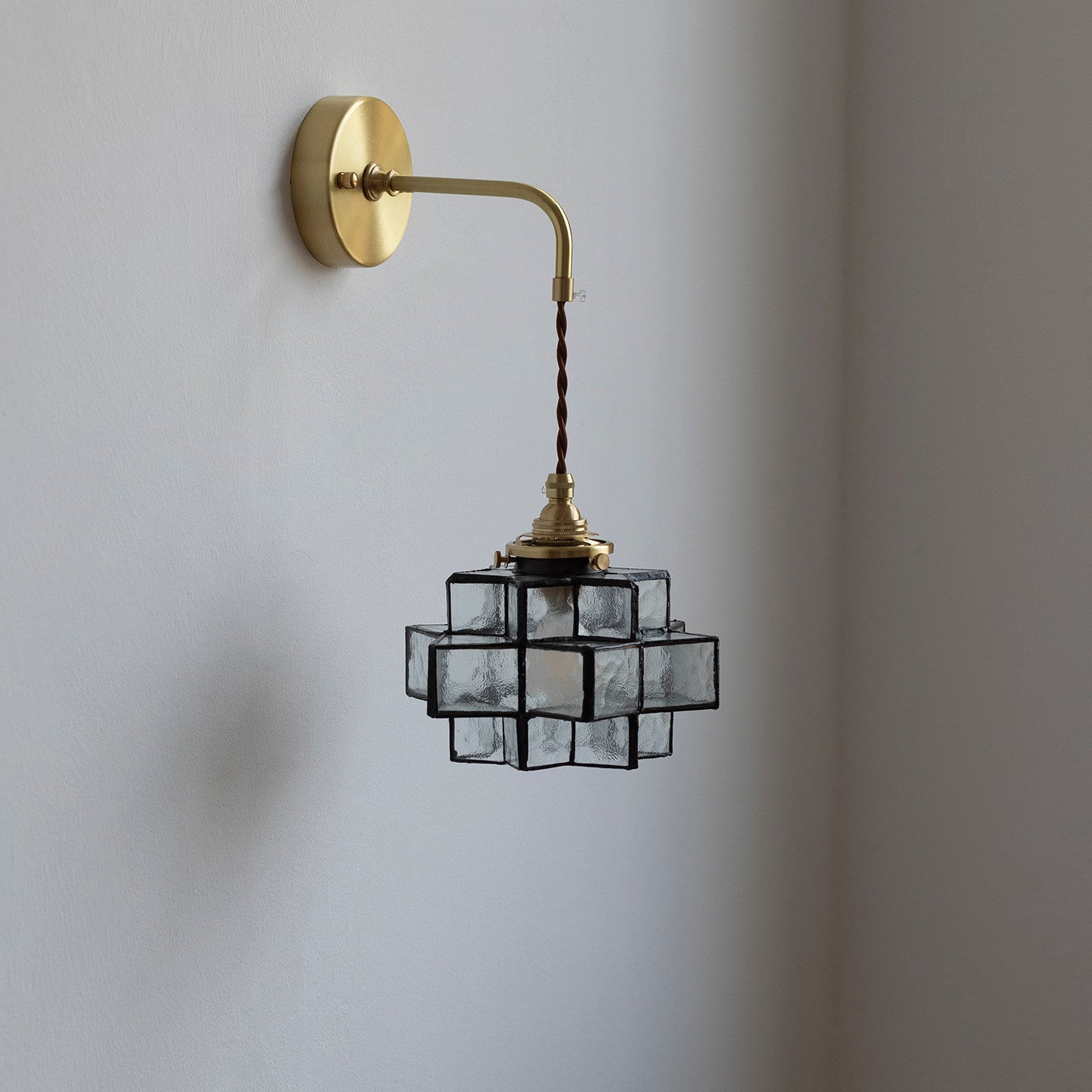 Calvrane Rippled Glass Wall Sconce