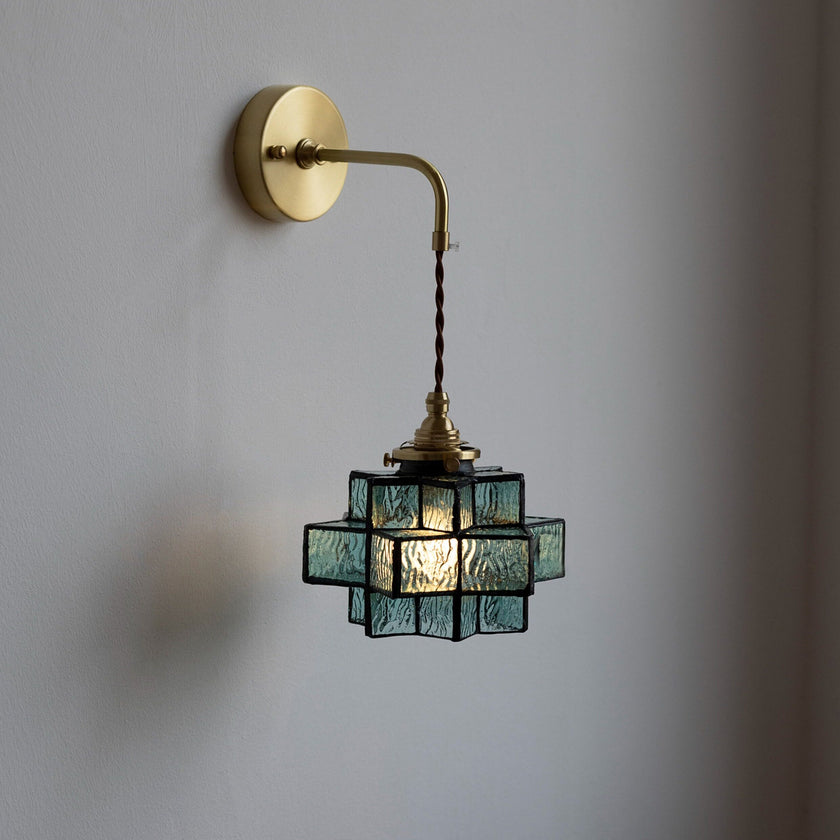 Calvrane Rippled Glass Wall Sconce