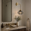 Calvrane Rippled Glass Wall Sconce