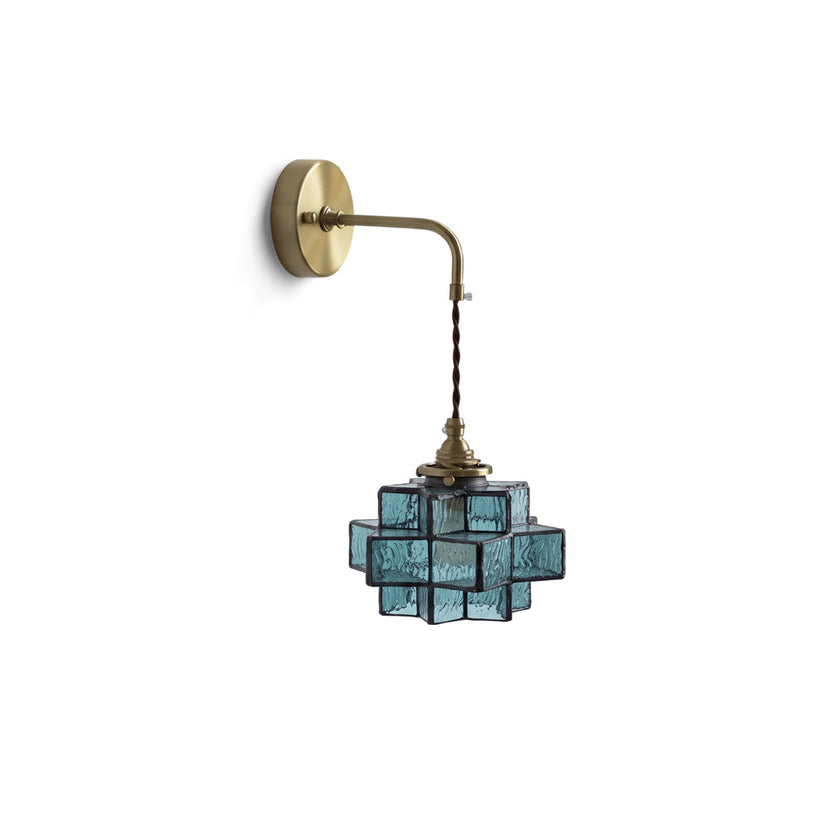 Calvrane Rippled Glass Wall Sconce