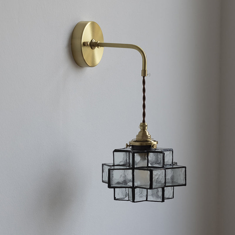 Calvrane Rippled Glass Wall Sconce