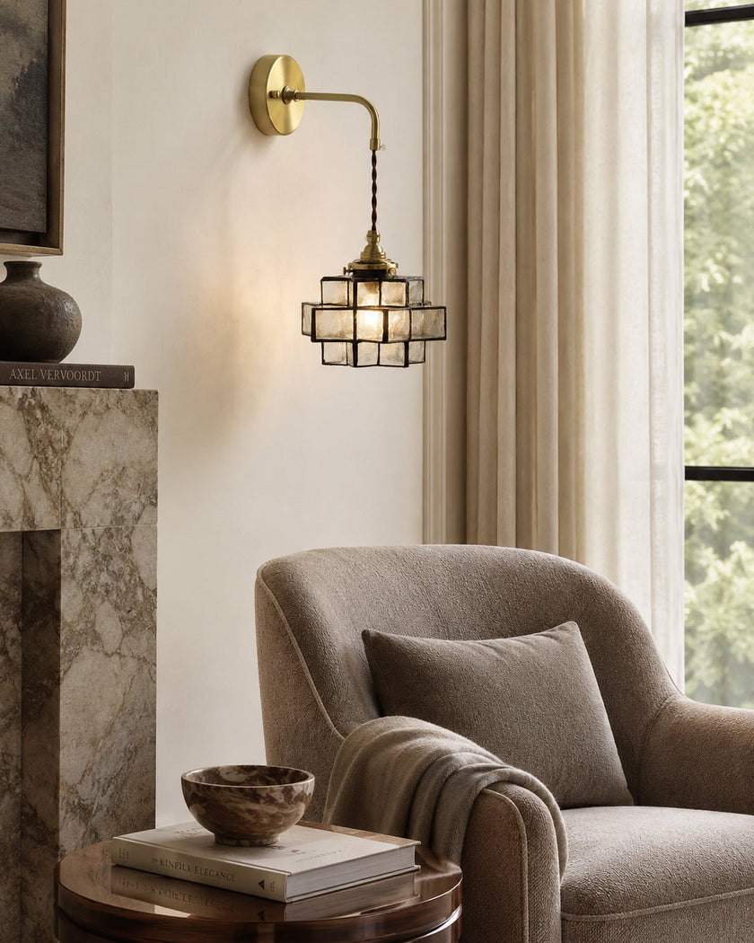 Calvrane Rippled Glass Wall Sconce