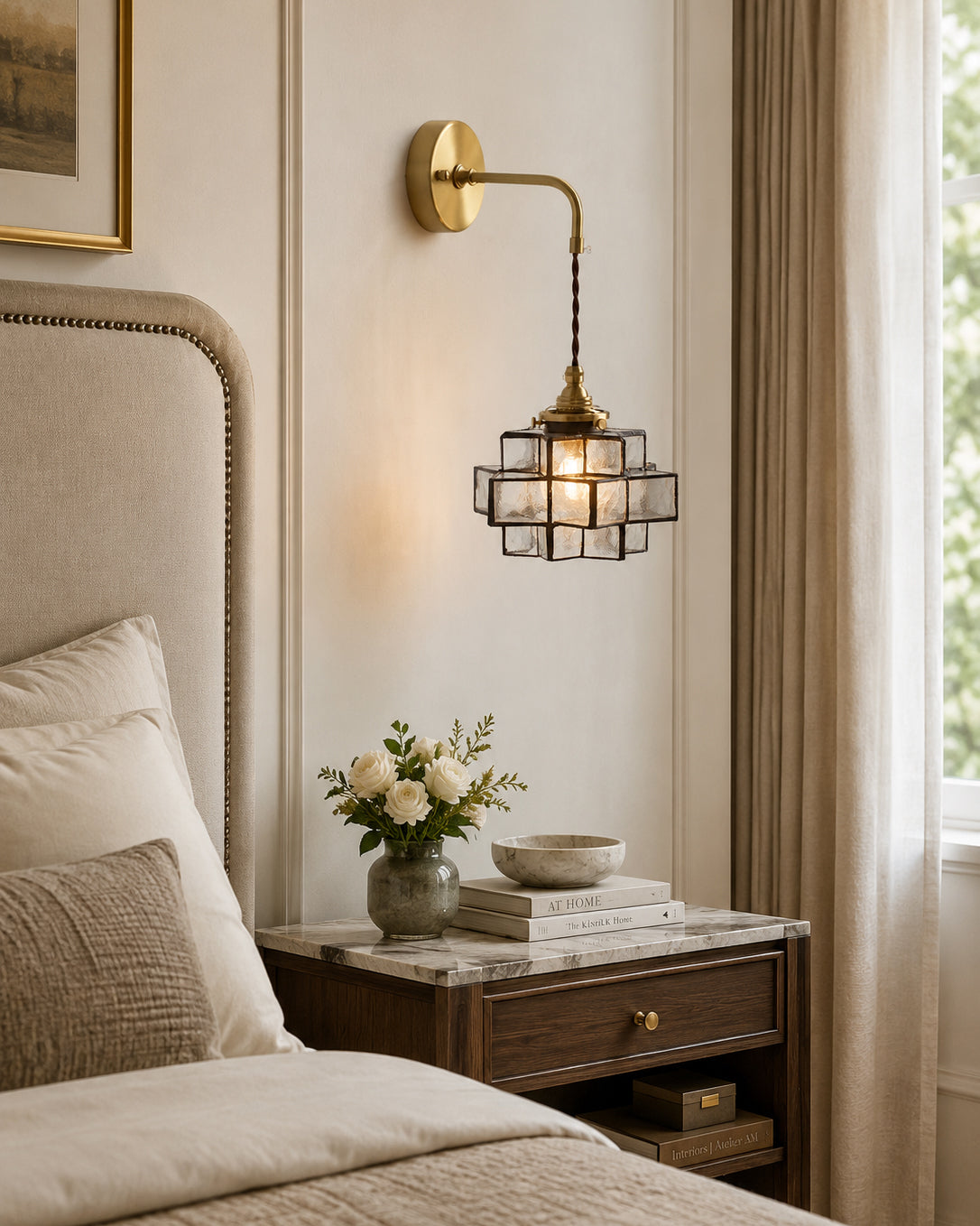 Calvrane Rippled Glass Wall Sconce