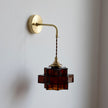 Calvrane Rippled Glass Wall Sconce