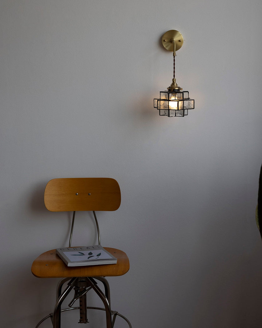 Calvrane Rippled Glass Wall Sconce