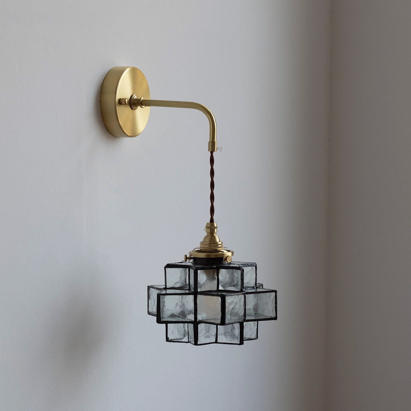Calvrane Rippled Glass Wall Sconce