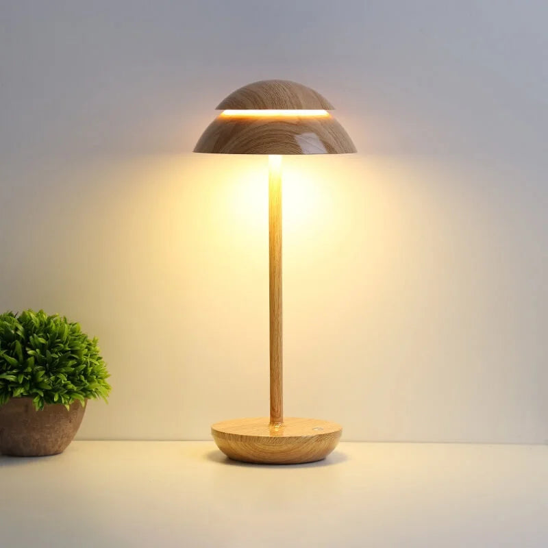 Rechargeable Double Mushroom USB Minimalist Scandinavian Table Lamp