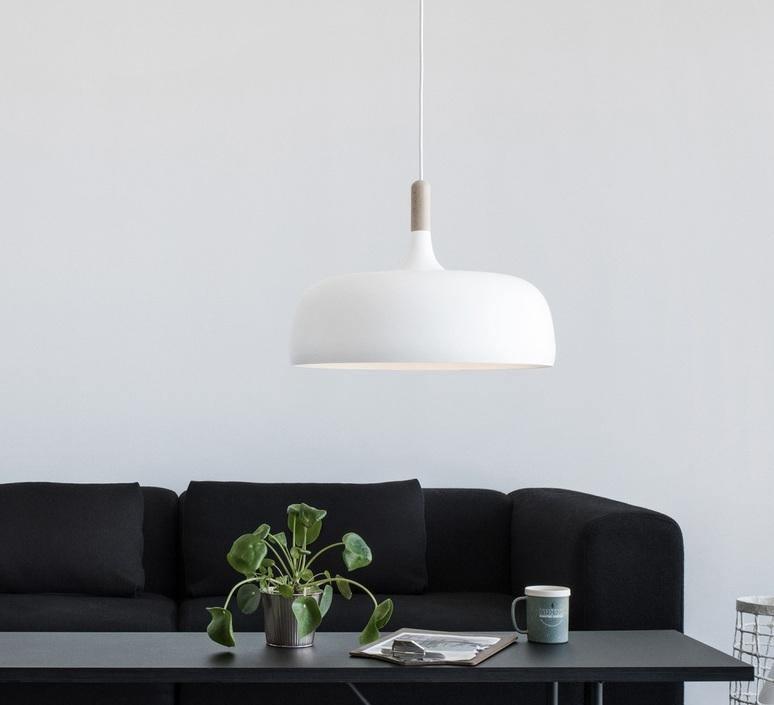 Oak & Zinc Acorn Pendant Light