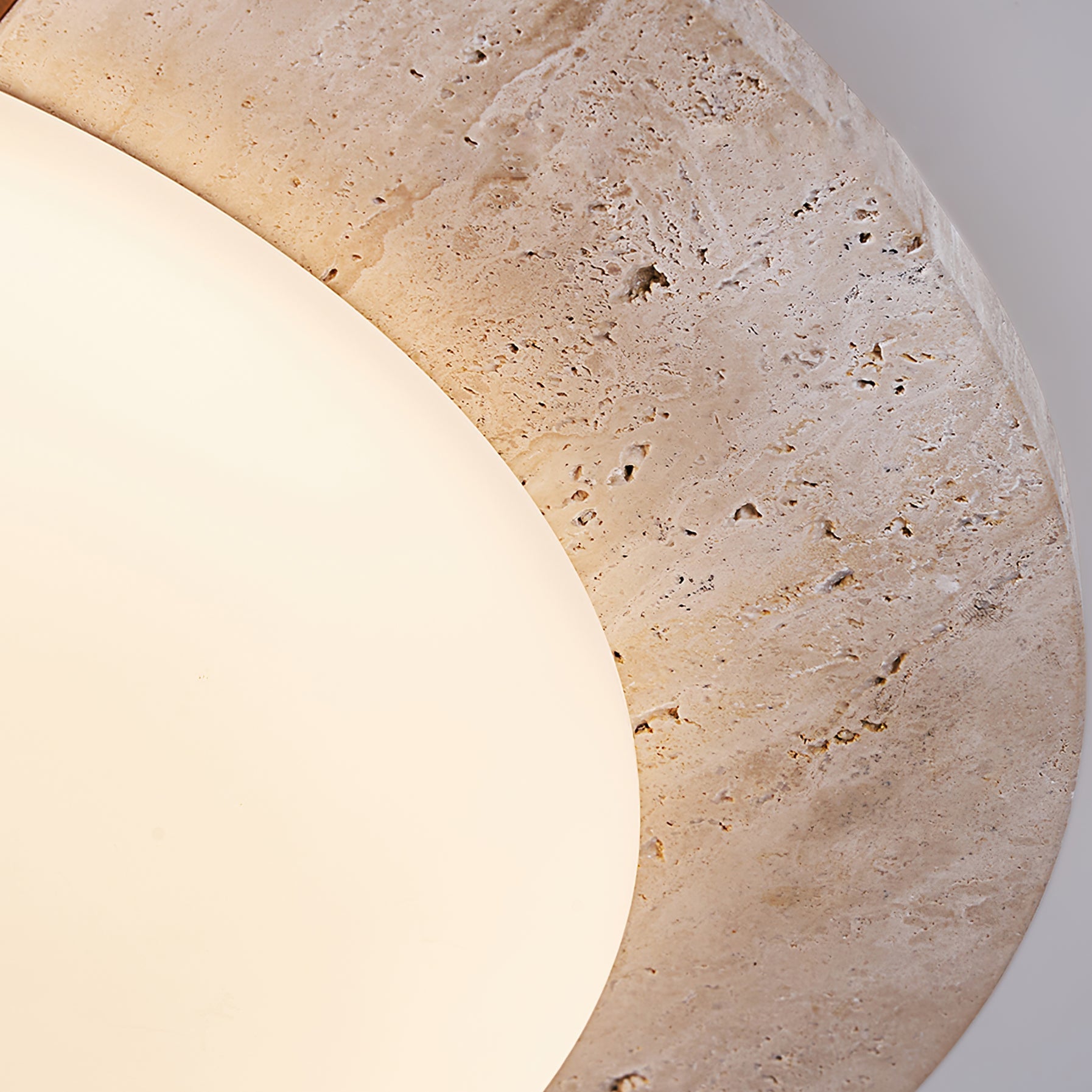 Calvrane Travertine Oval Ceiling Lamp