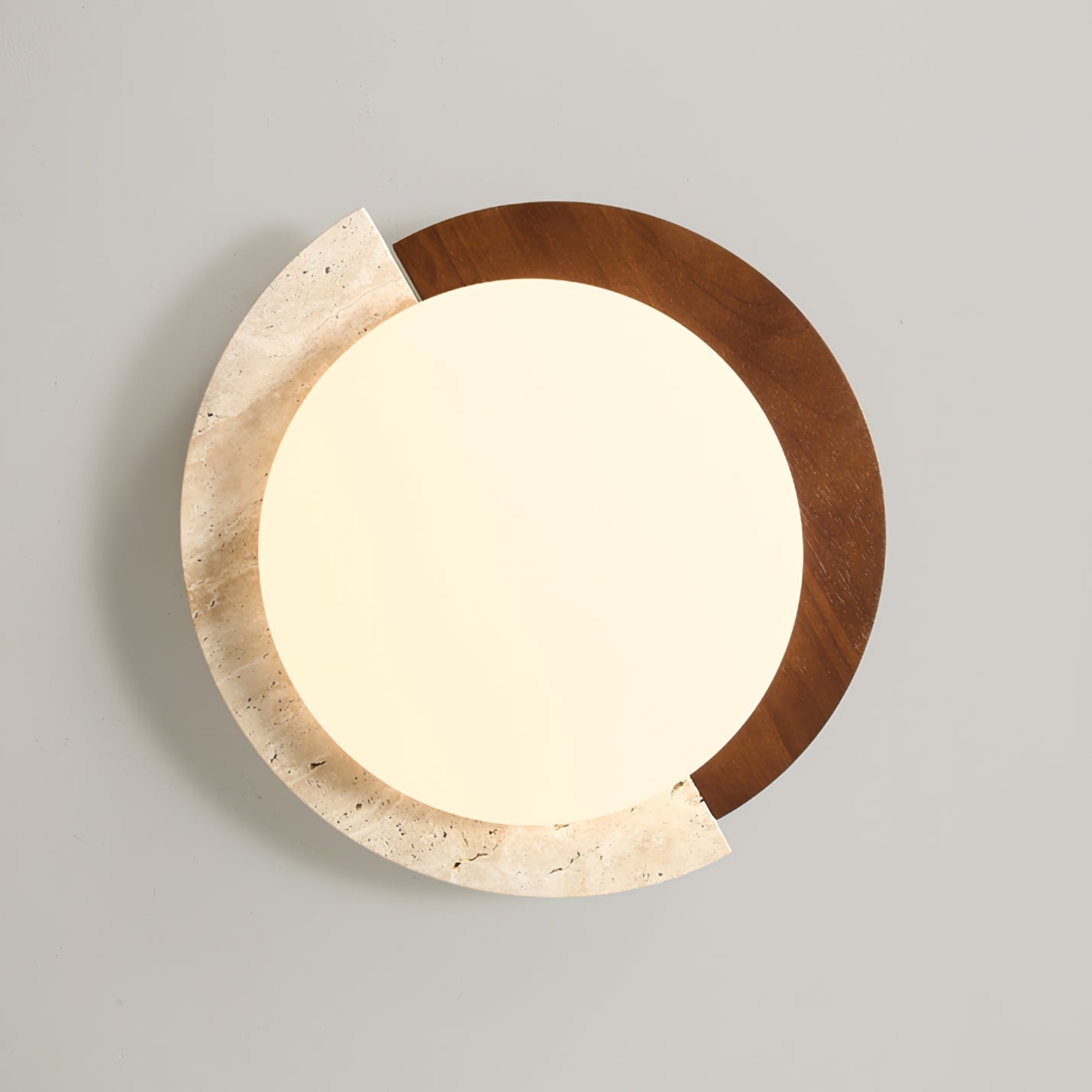 Calvrane Travertine Oval Ceiling Lamp
