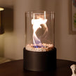 Modern Glass Cylinder Ethanol Oil Lamp