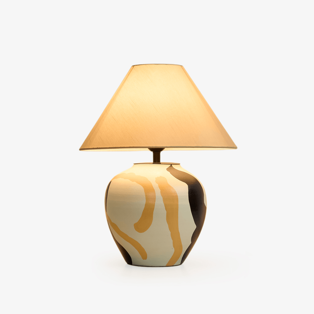 Ceramic Abstract Pattern Table Lamp