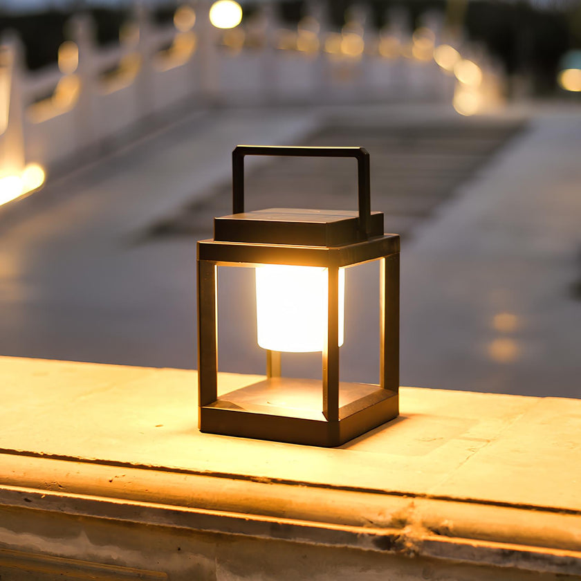 Modern Outdoor Solar LED Lantern Light Fixture