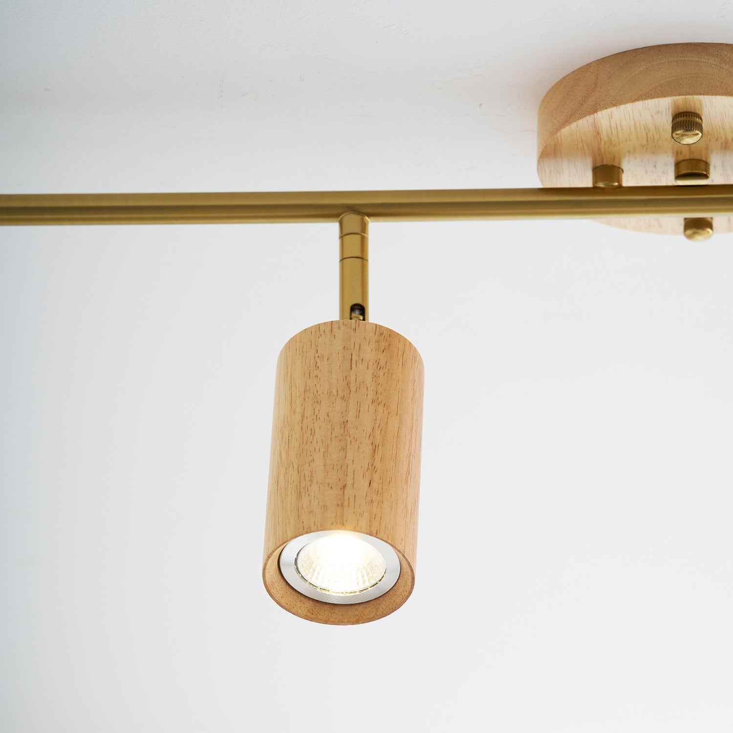 Scandinavian Shaker Ash Wood Multi-Head Spotlight
