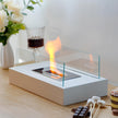 Modern Metal Tabletop Ethanol Fireplace Light Fixture