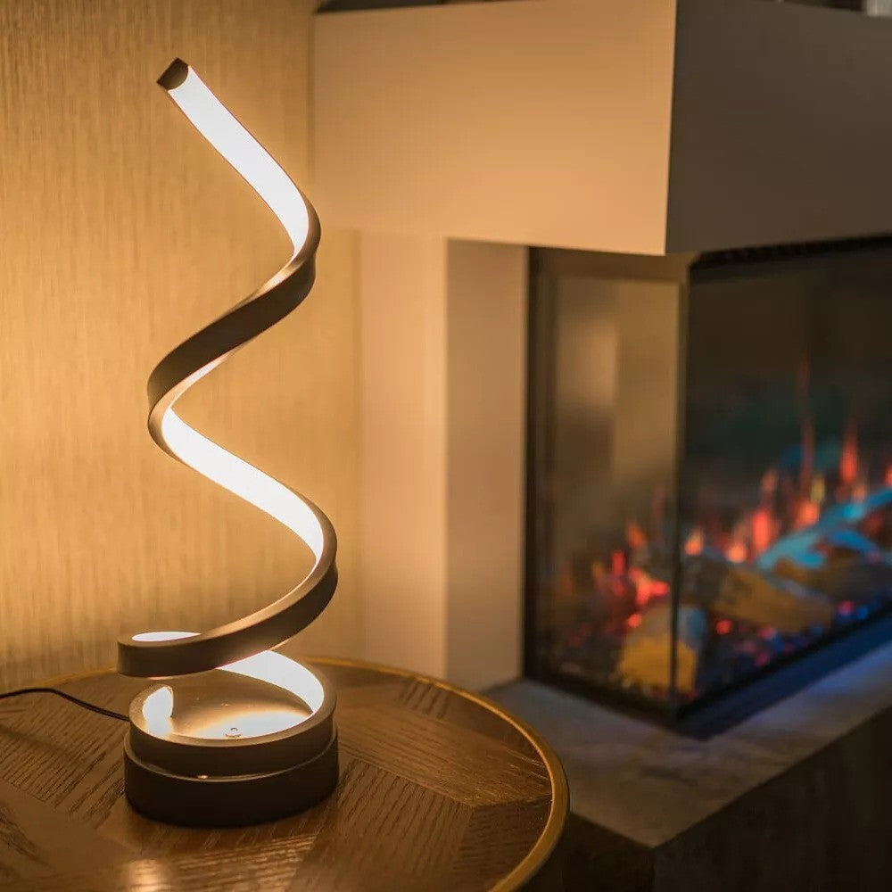 Rechargeable Iron Modern Spiral Table Lamp