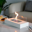 Modern Metal Tabletop Ethanol Fireplace Light Fixture