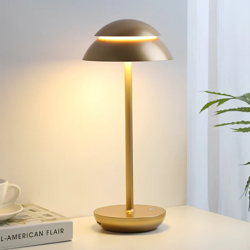 Rechargeable Double Mushroom USB Minimalist Scandinavian Table Lamp