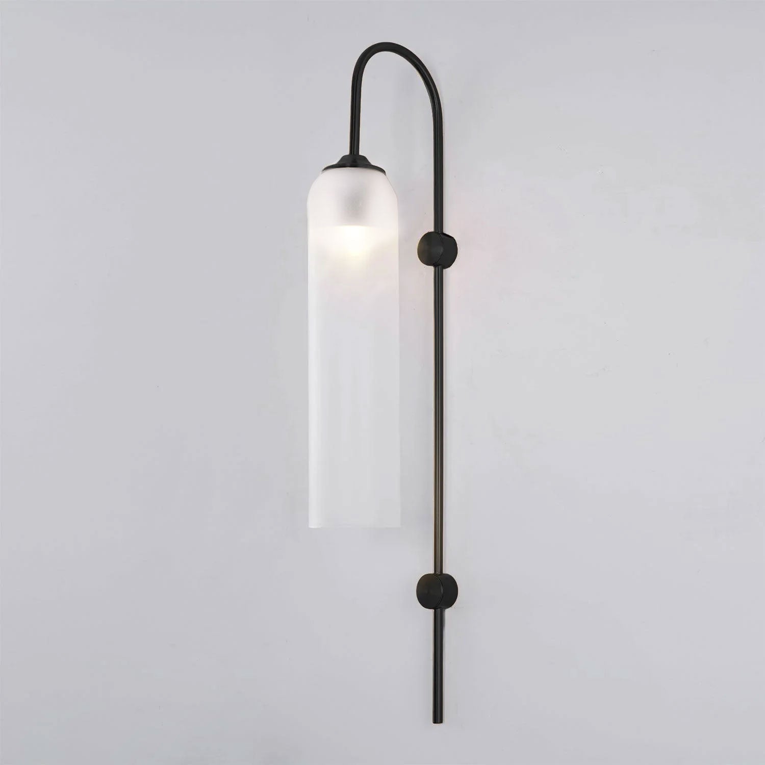 Art Deco Mouth-Blown Glass Wall Sconce