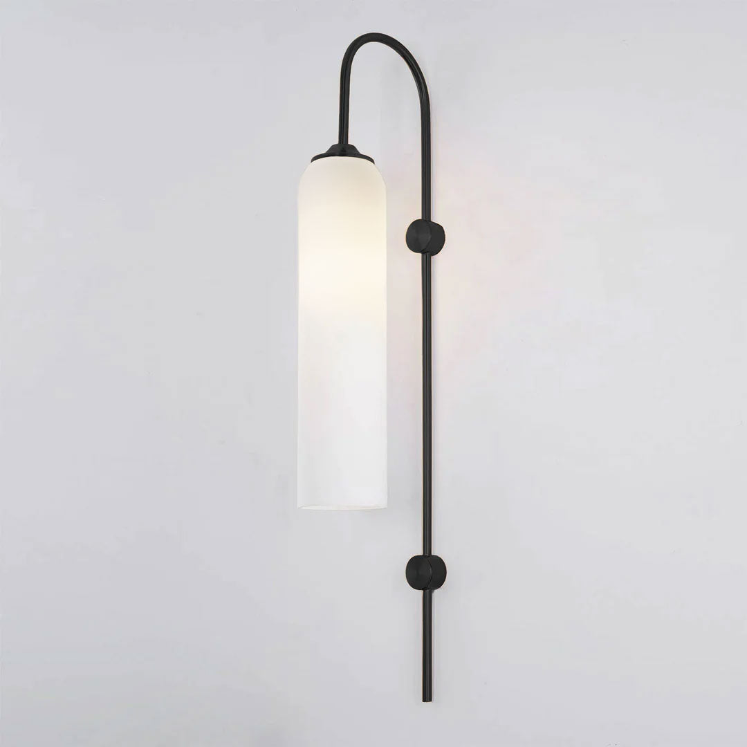 Art Deco Mouth-Blown Glass Wall Sconce